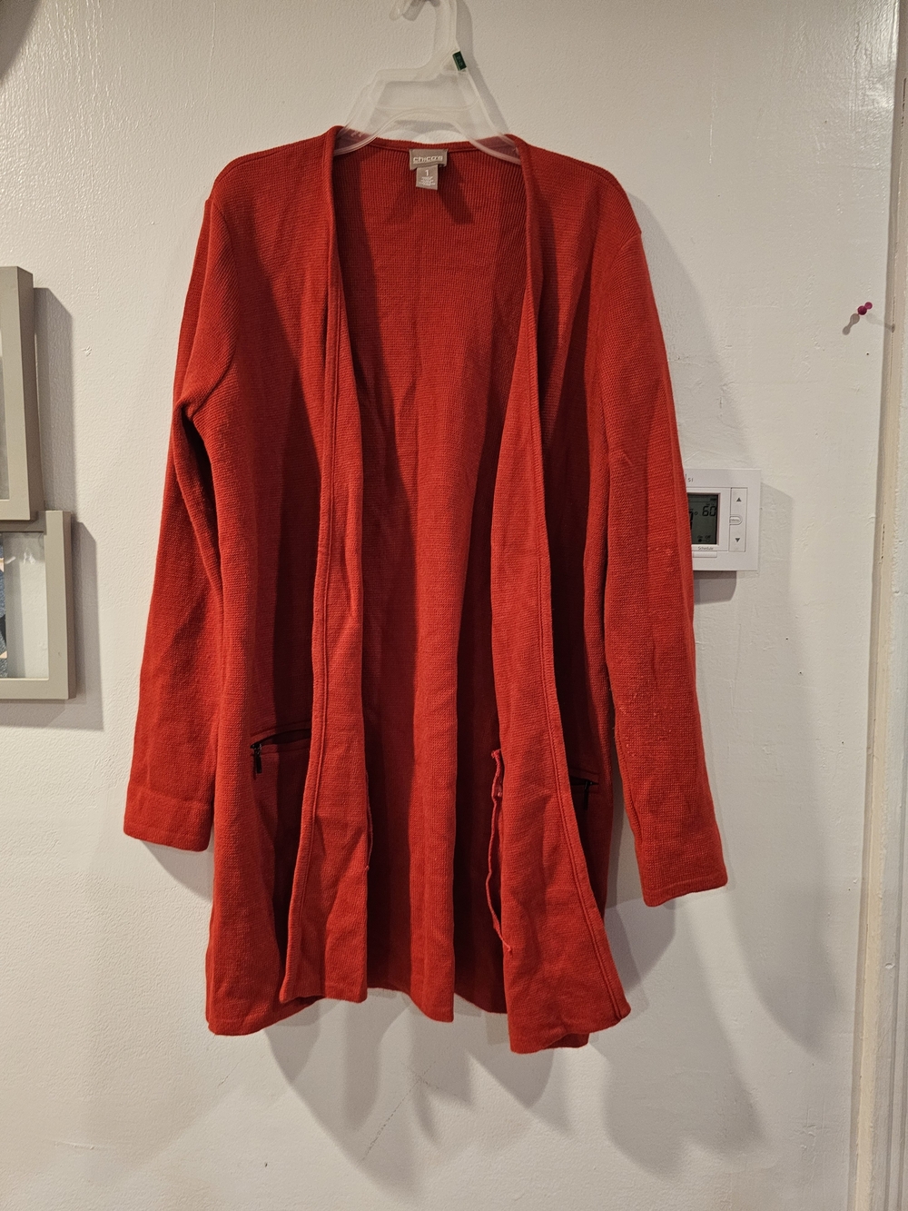 Chico's Open-Front Red Women's Cardigan
